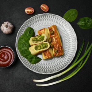 Salmon and Spinach Crepes Frozen